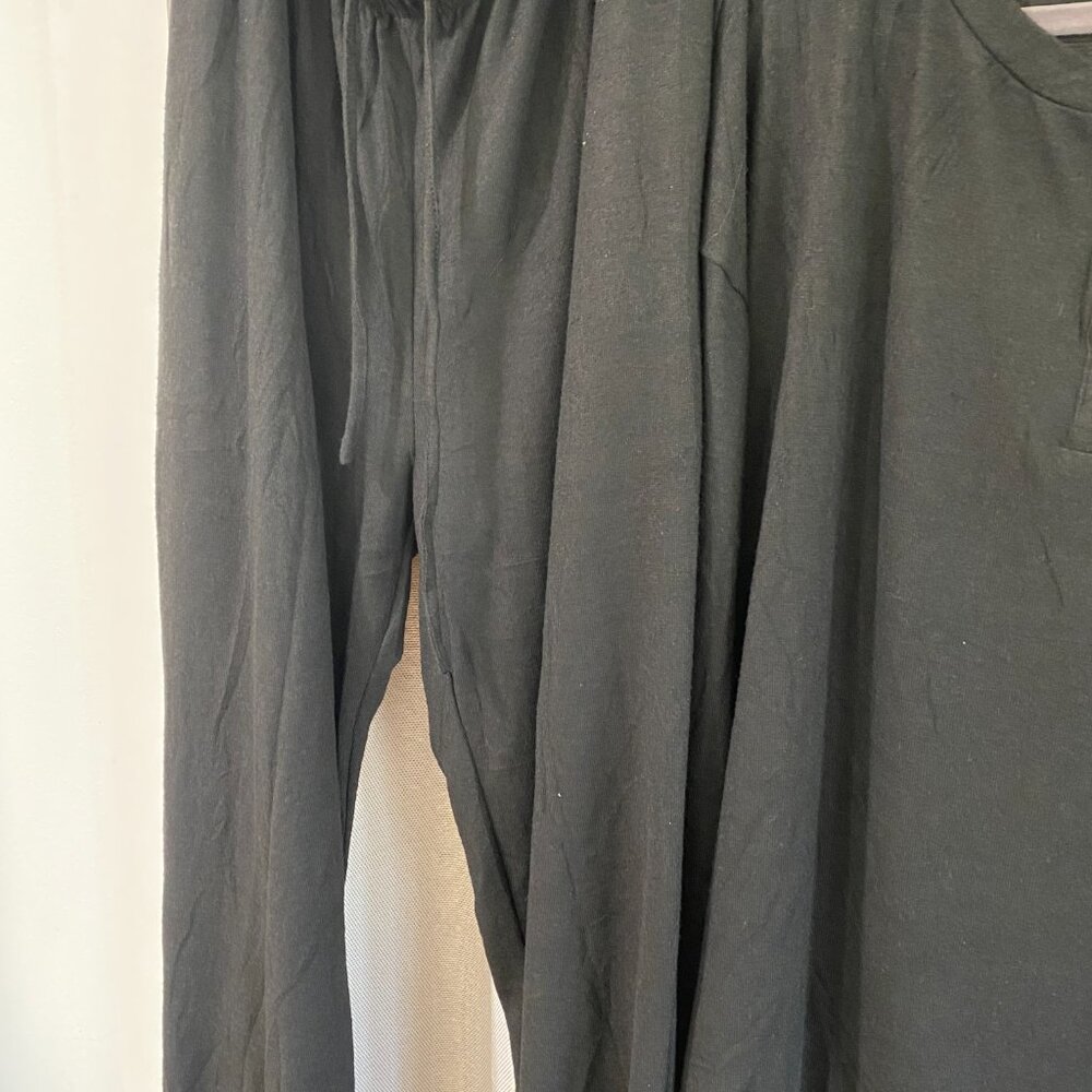 SOFT 2 PC BLACK LONG SLEEVE WIDE LEG SIZE 2X LEISURE SET NWT - Picture 5 of 6